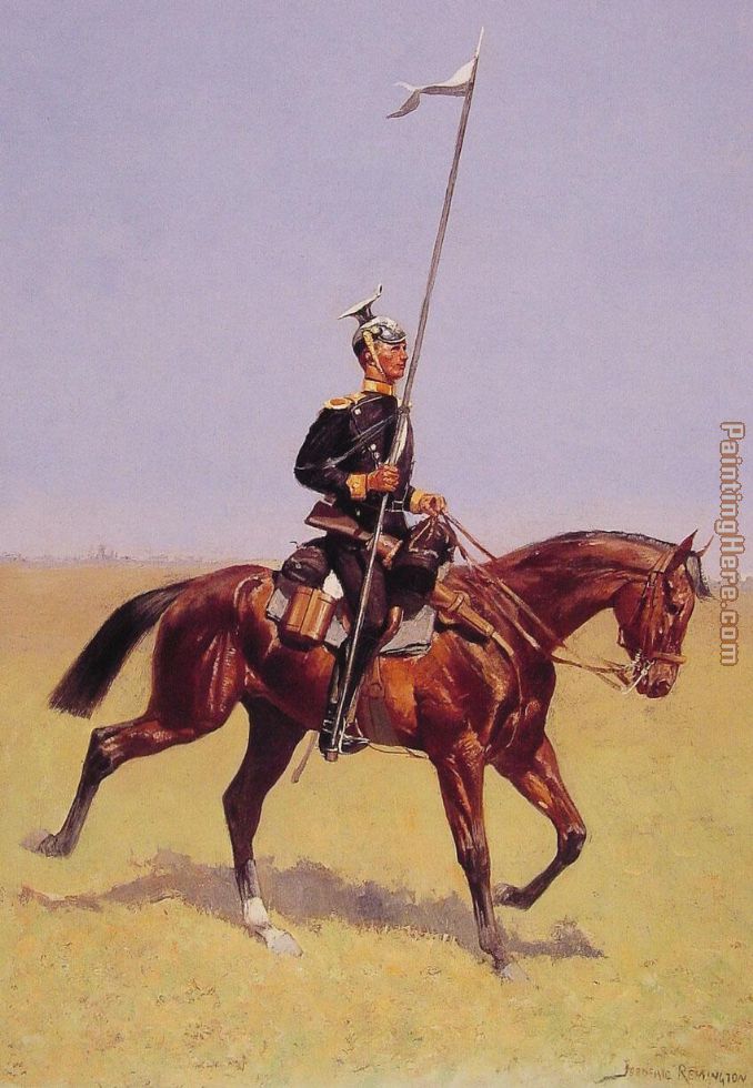 Uhlan painting - Frederic Remington Uhlan art painting